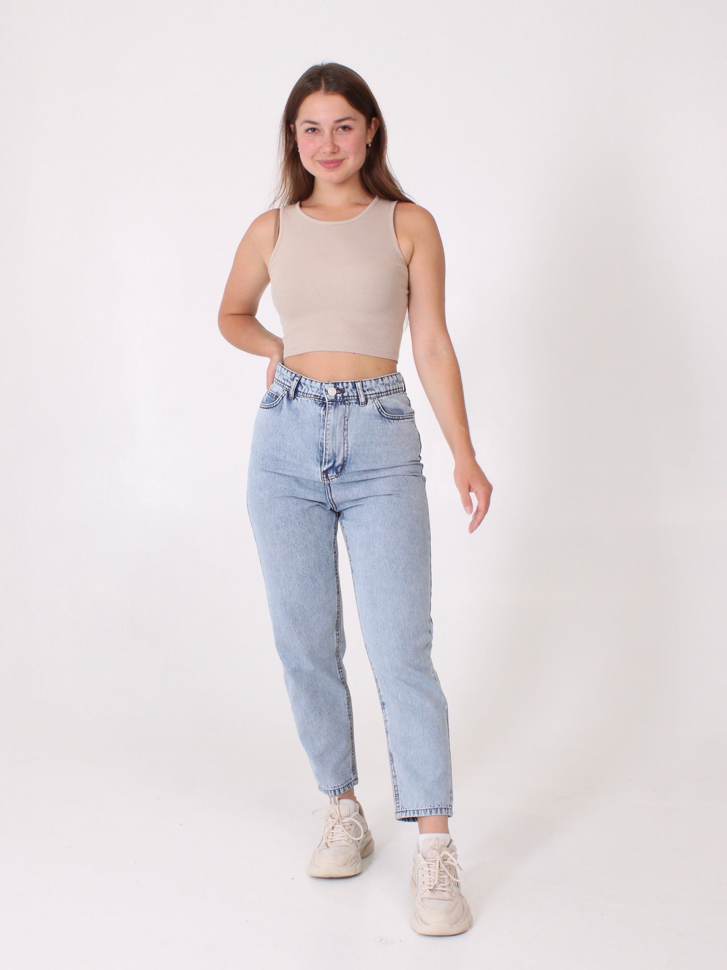 Ocean Blue Polina Mom Jeans