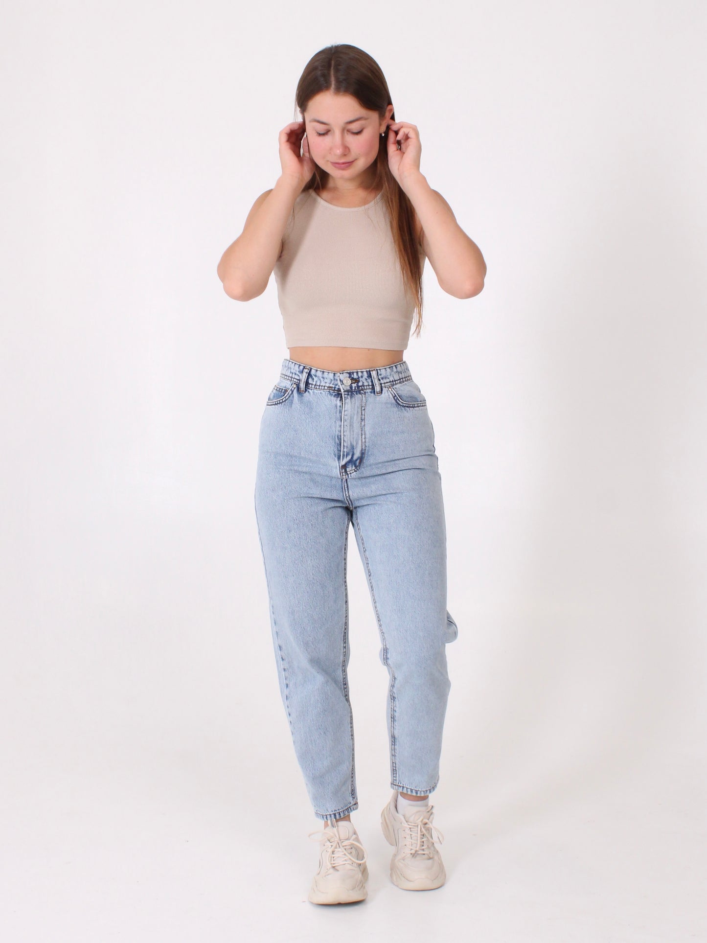 Ocean Blue Polina Mom Jeans