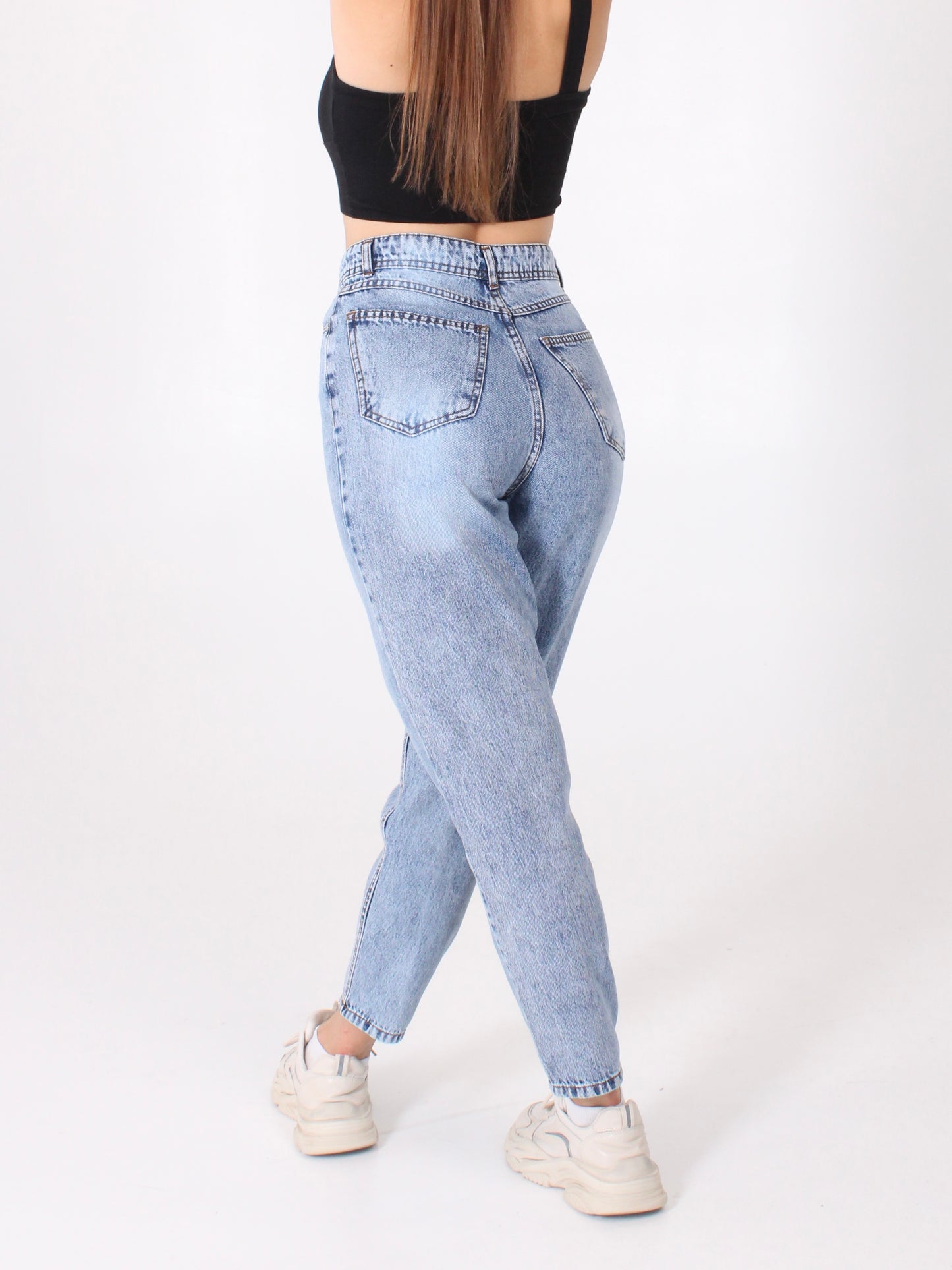 Mid Blue Polina Mom Jeans