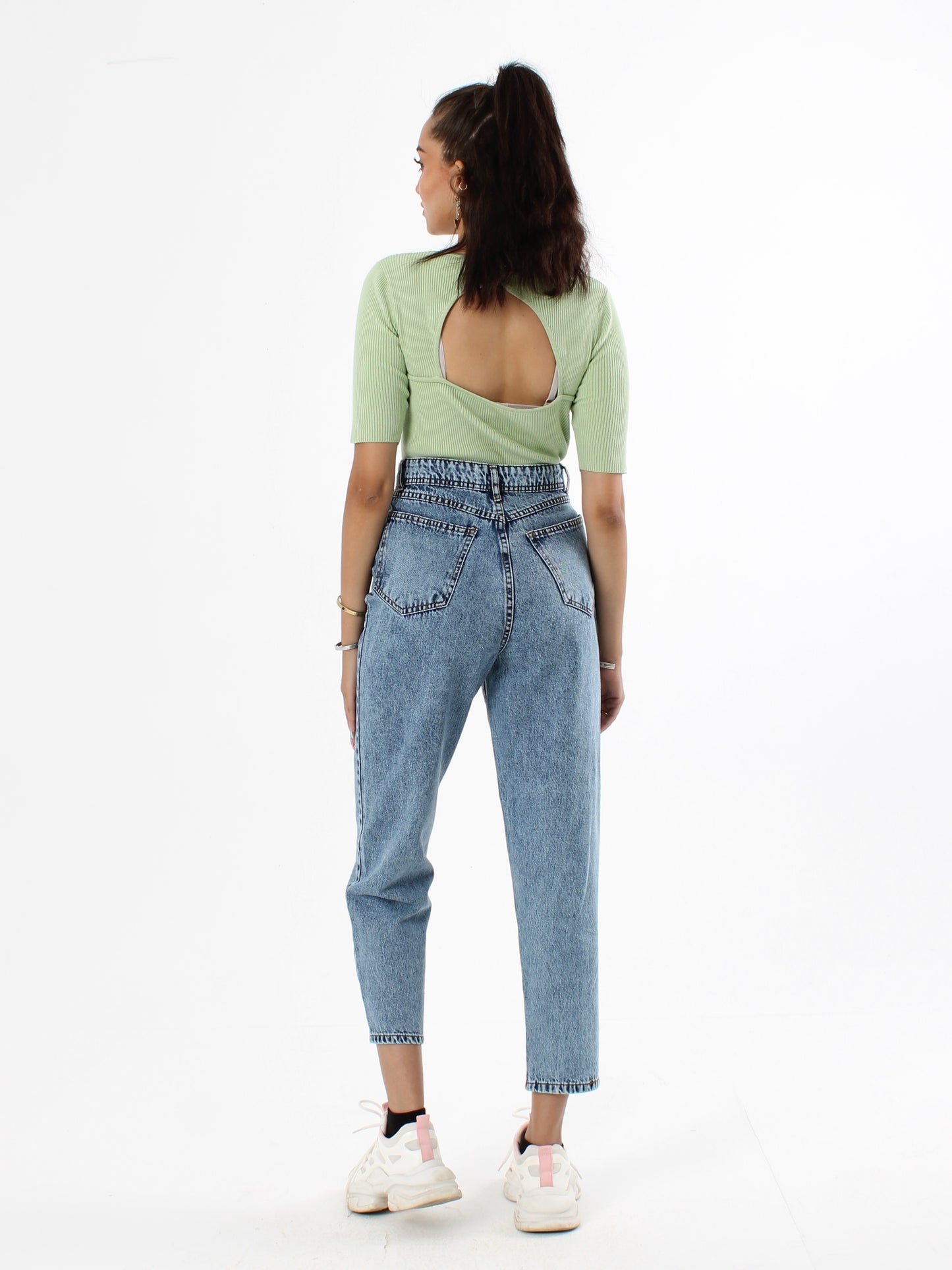 Mid Blue Polina Mom Jeans