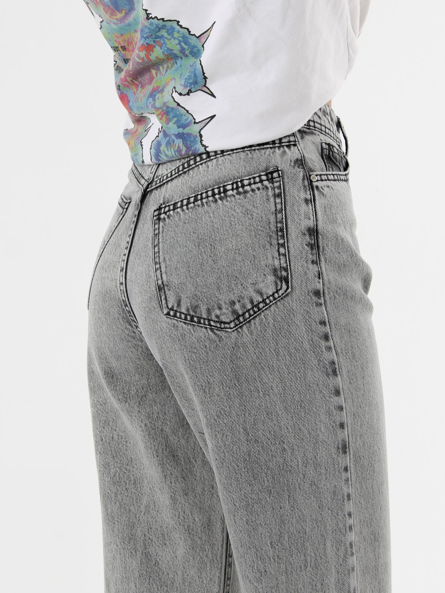 Light Grey Polina Mom Jeans