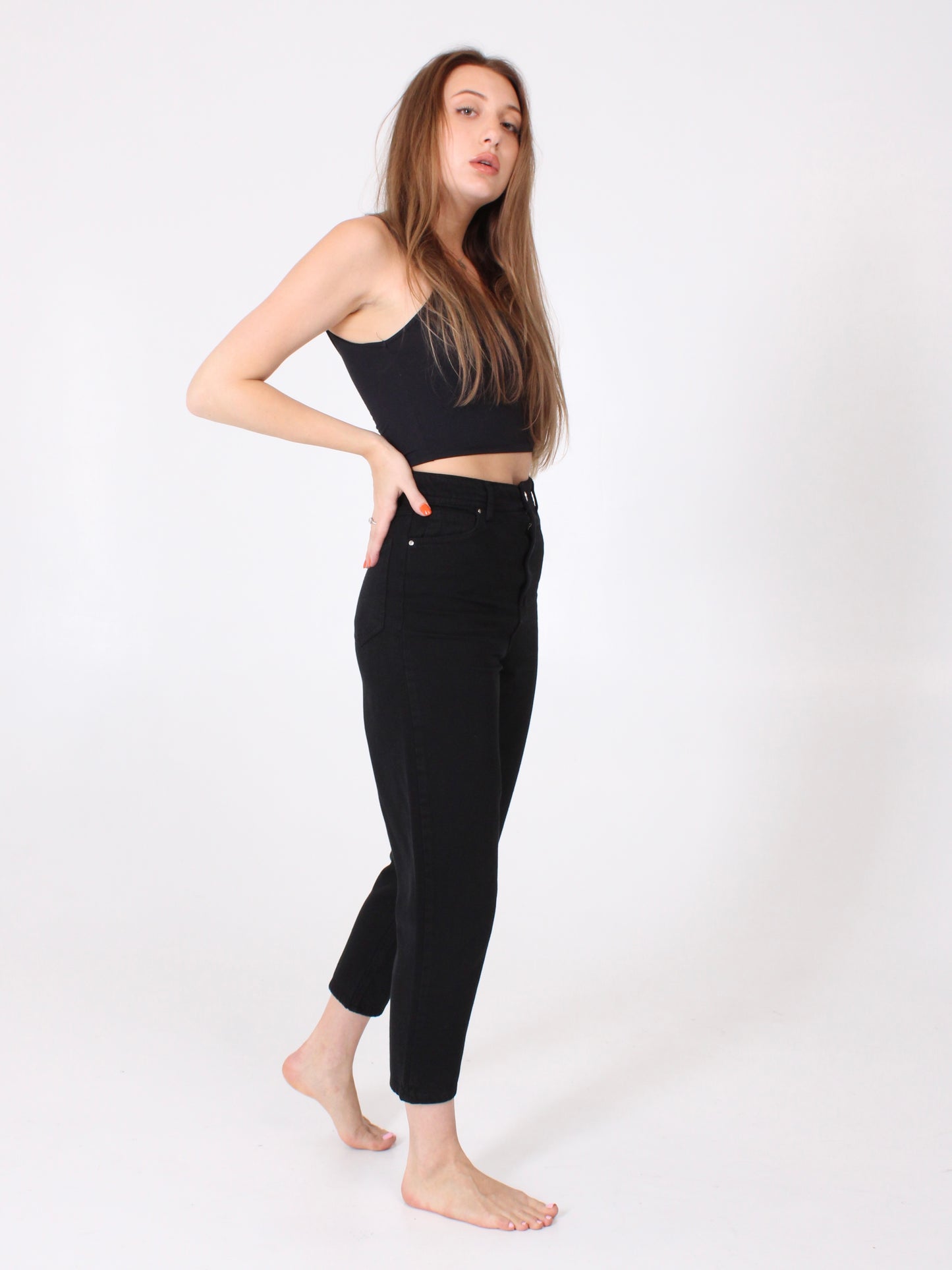 Black Polina Mom Jeans