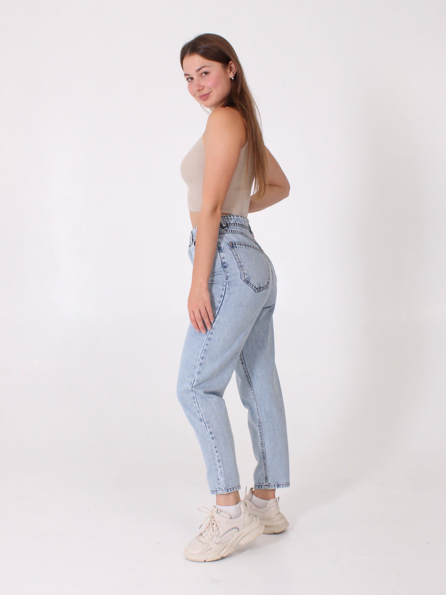 Ocean Blue Polina Mom Jeans