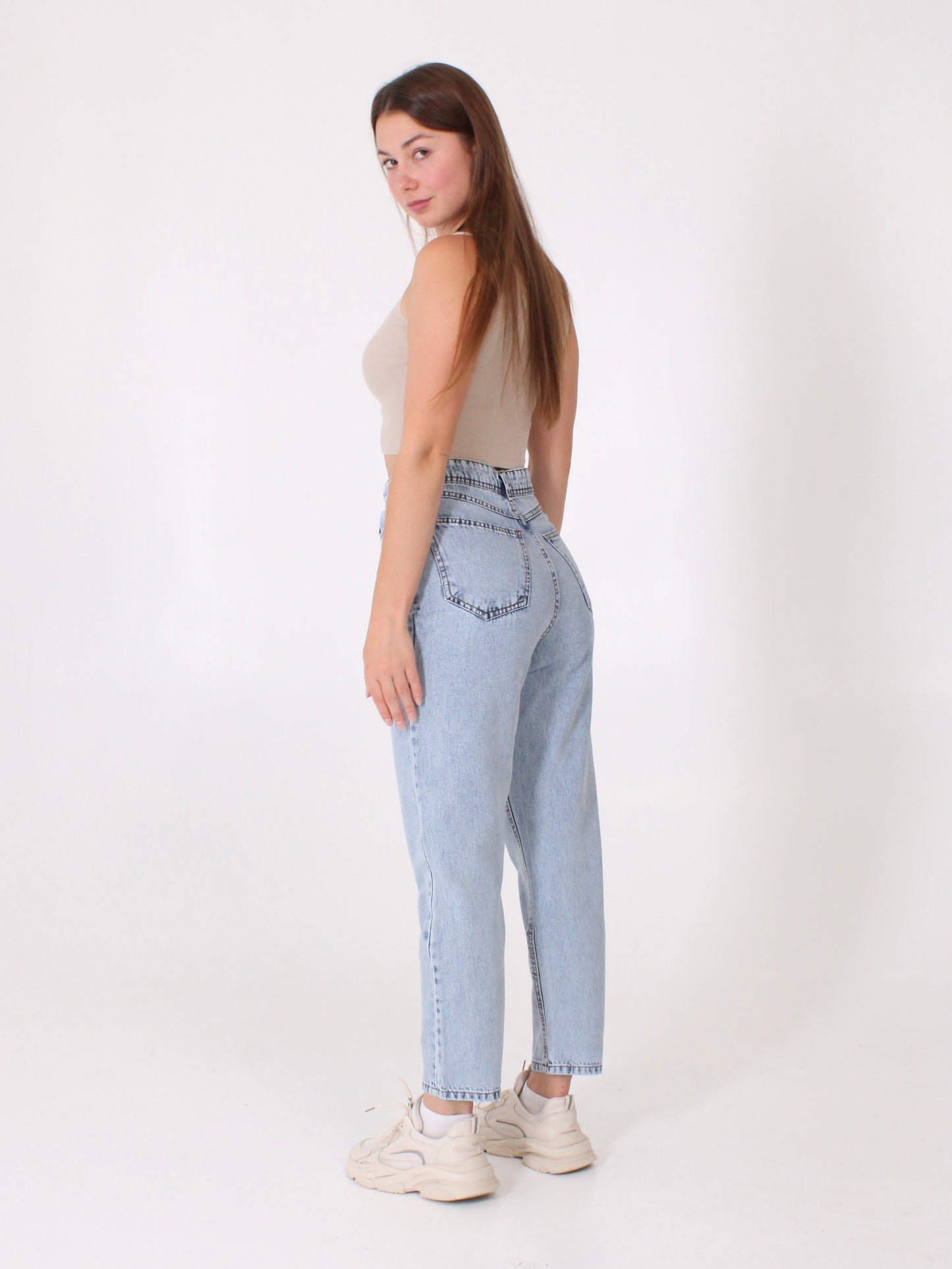 Ocean Blue Polina Mom Jeans