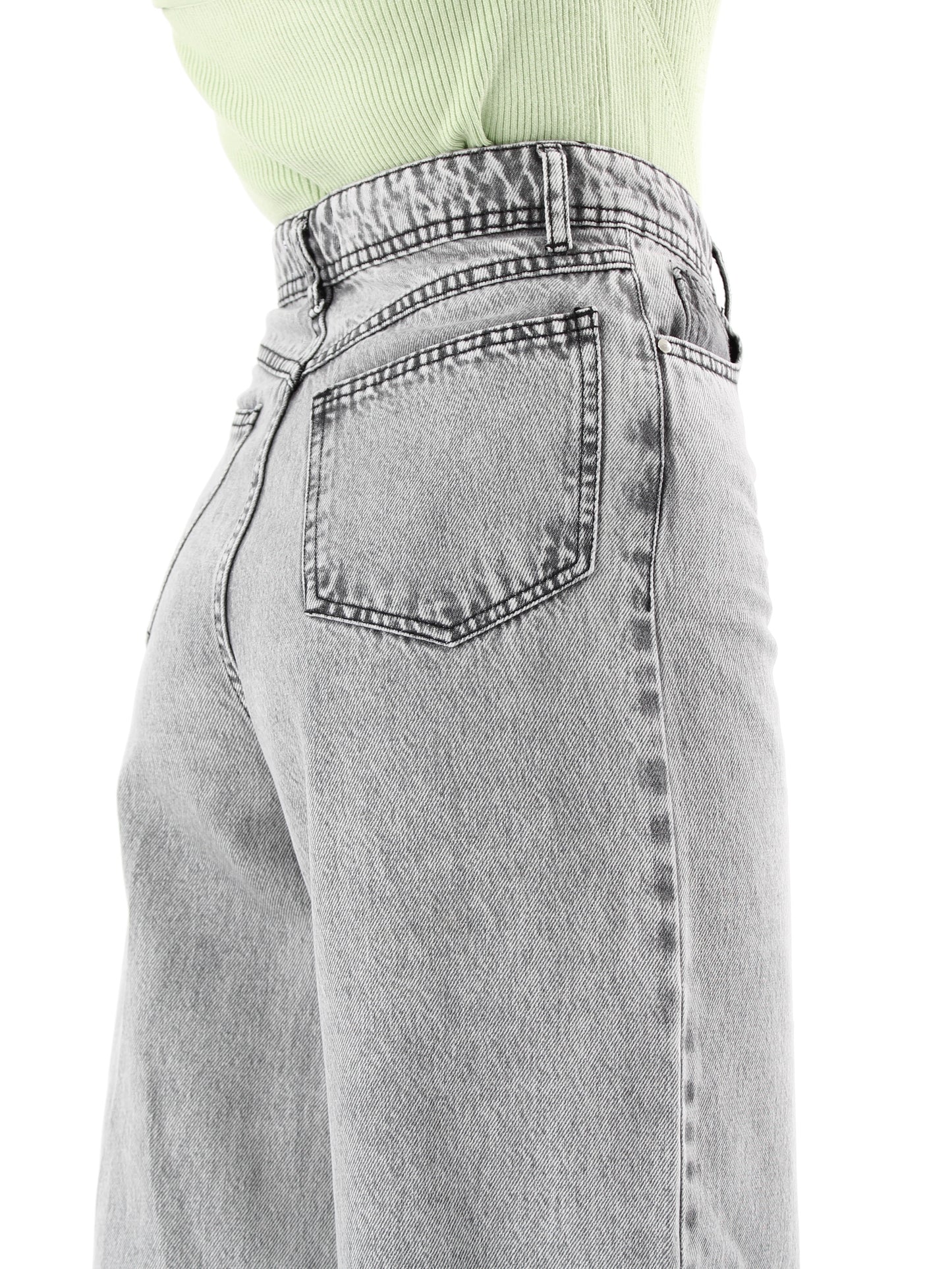 Light Grey Masha Wide Leg Jeans