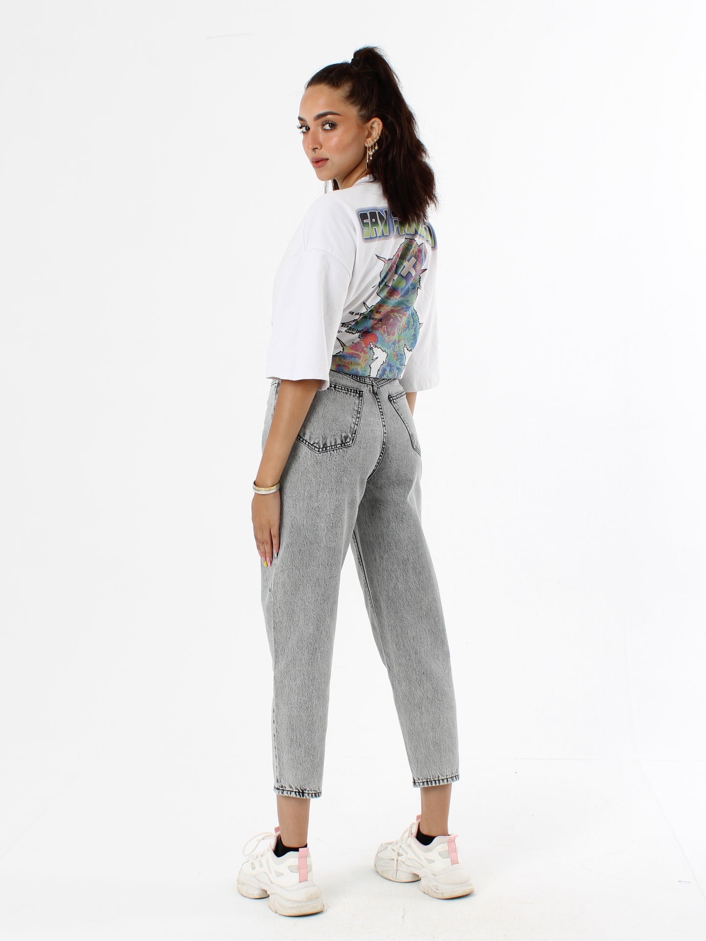 Light Grey Polina Mom Jeans