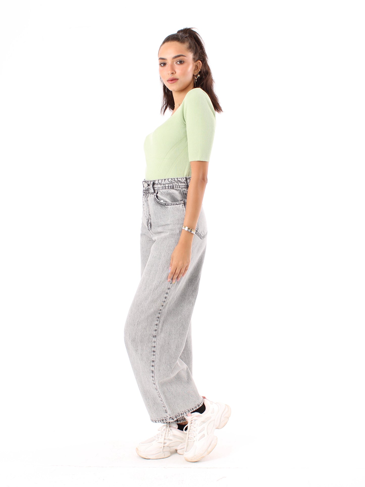 Light Grey Masha Wide Leg Jeans