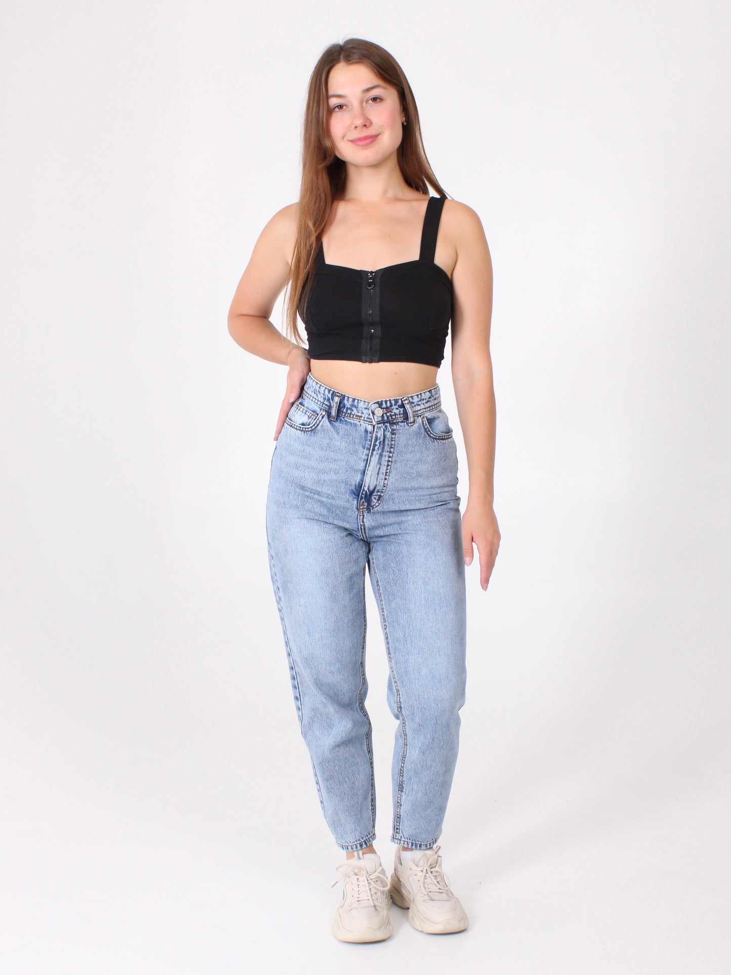 Mid Blue Polina Mom Jeans