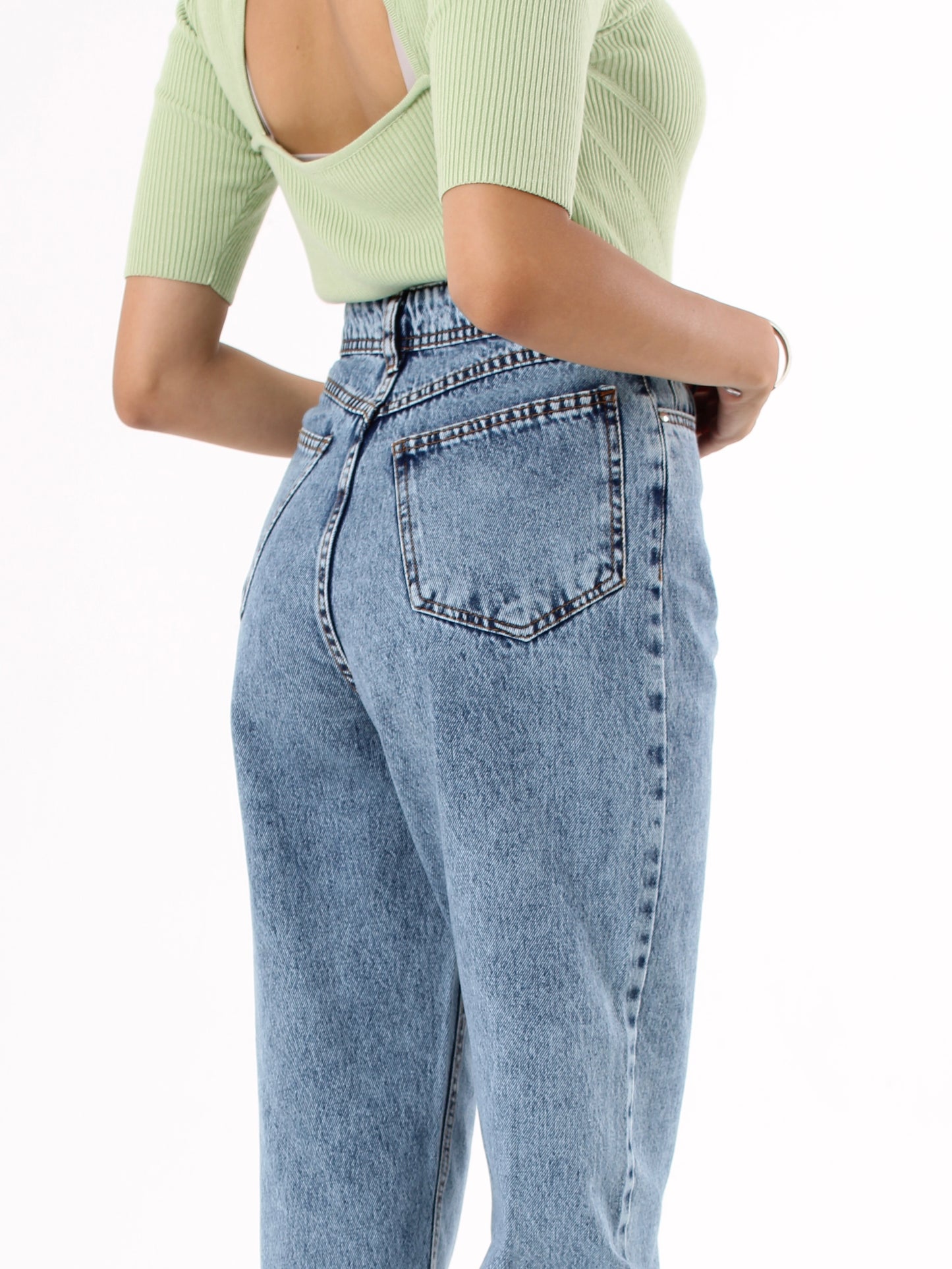 Mid Blue Polina Mom Jeans
