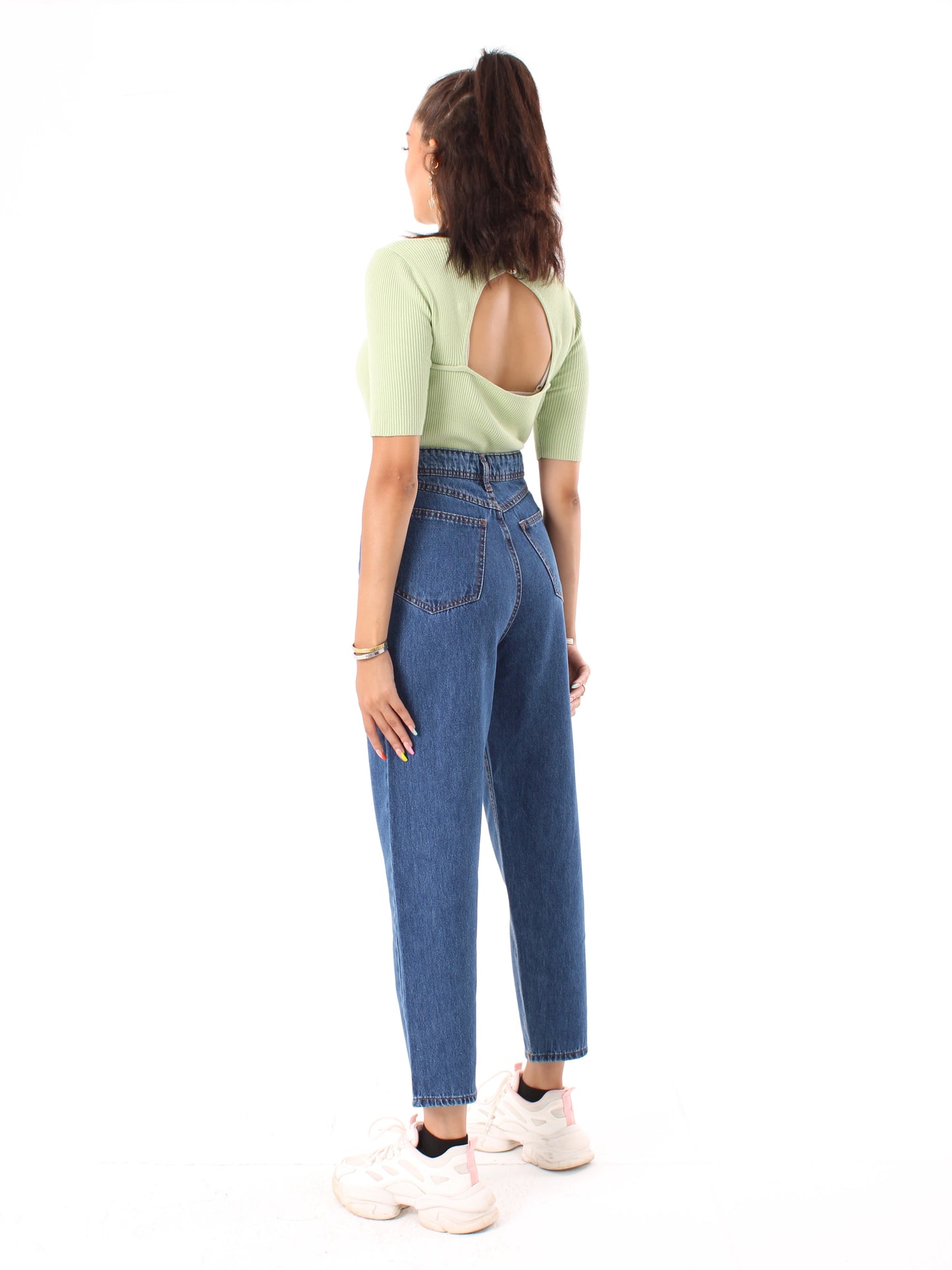 Dark Blue Polina Mom Jeans