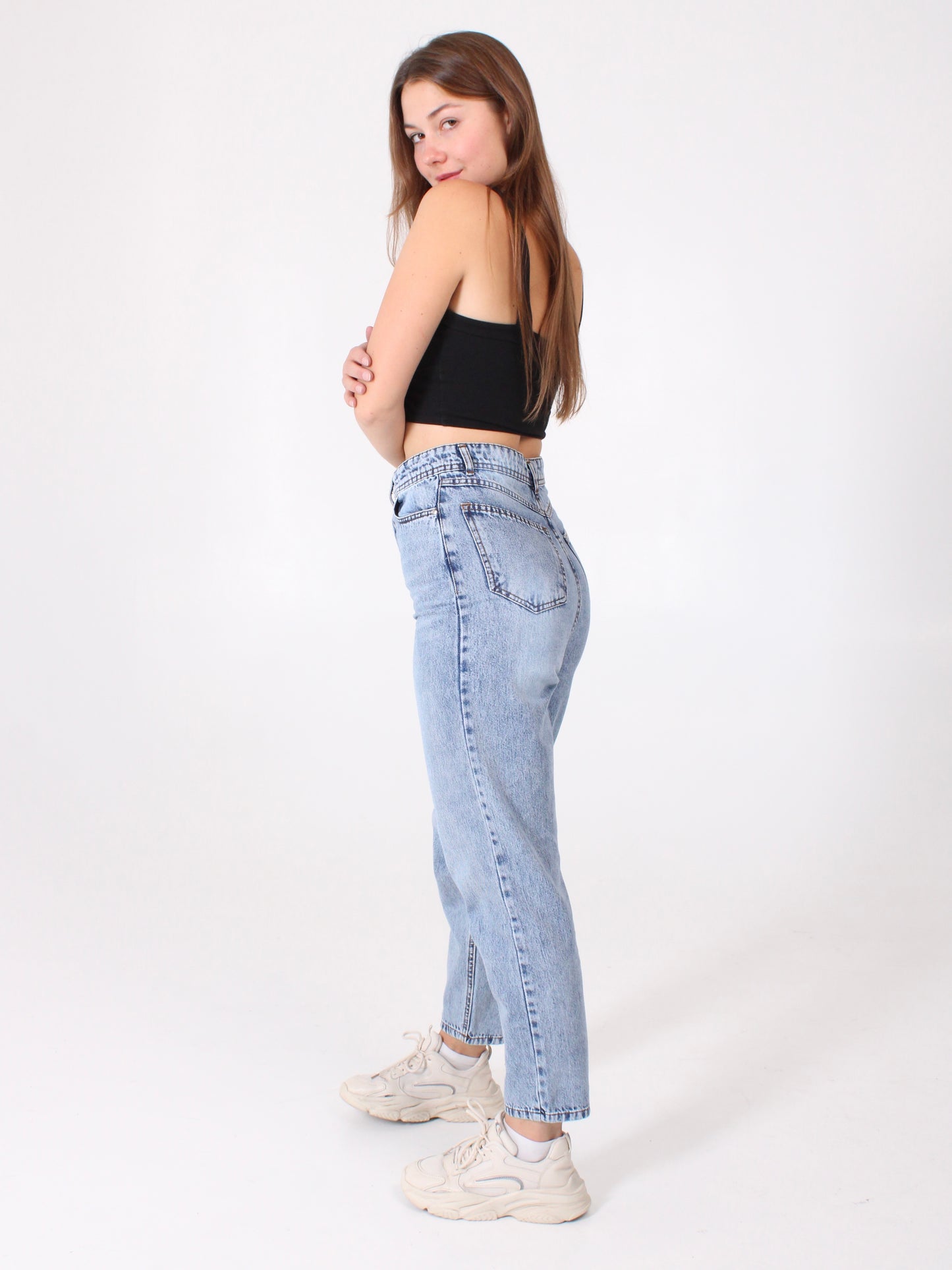 Mid Blue Polina Mom Jeans