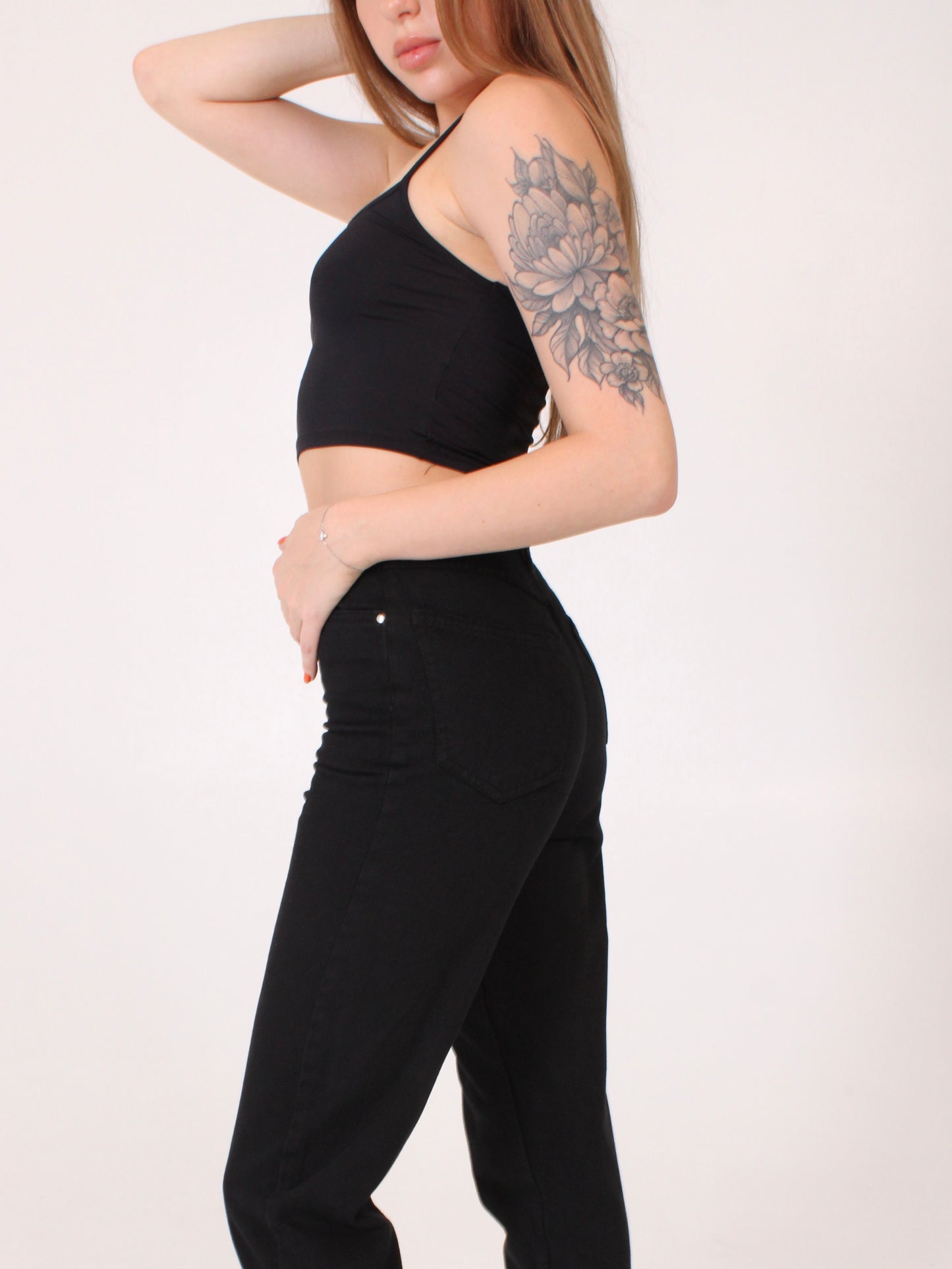 Black Polina Mom Jeans