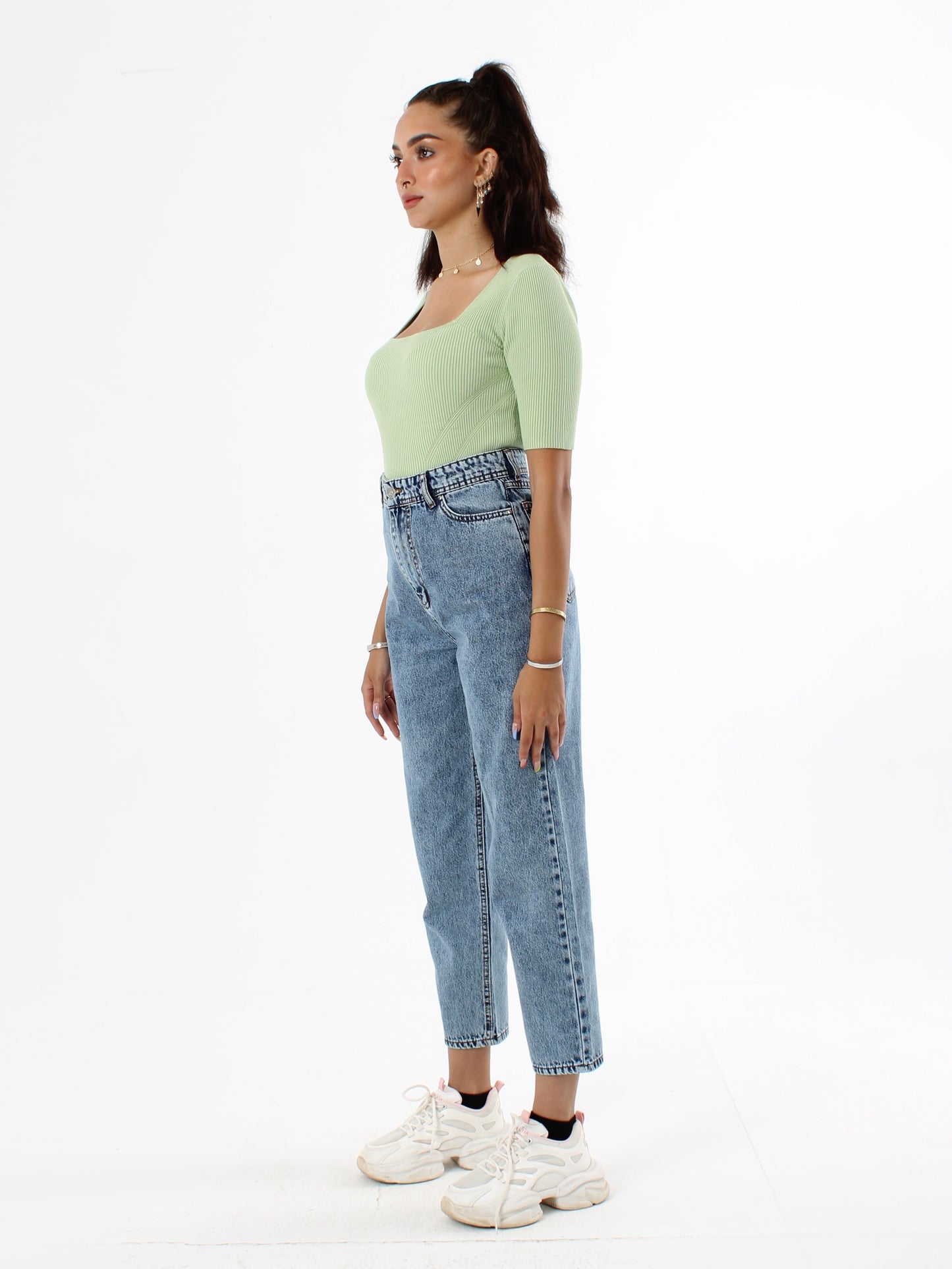 Mid Blue Polina Mom Jeans