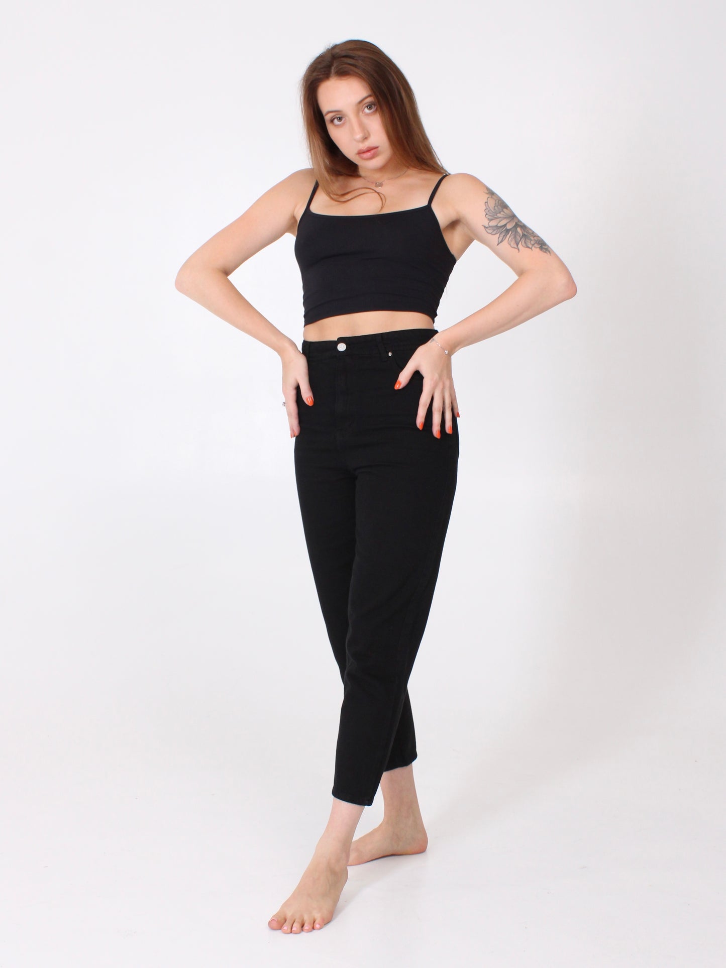Black Polina Mom Jeans