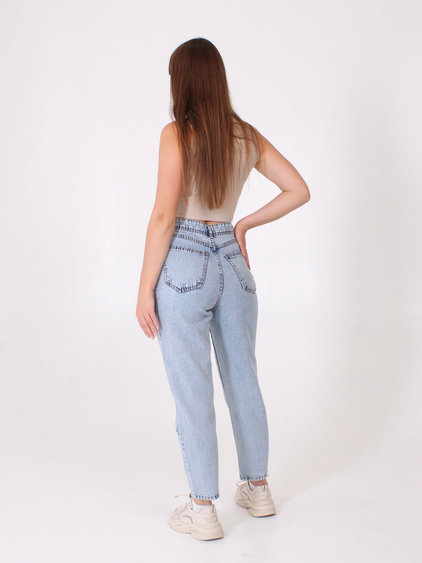 Ocean Blue Polina Mom Jeans