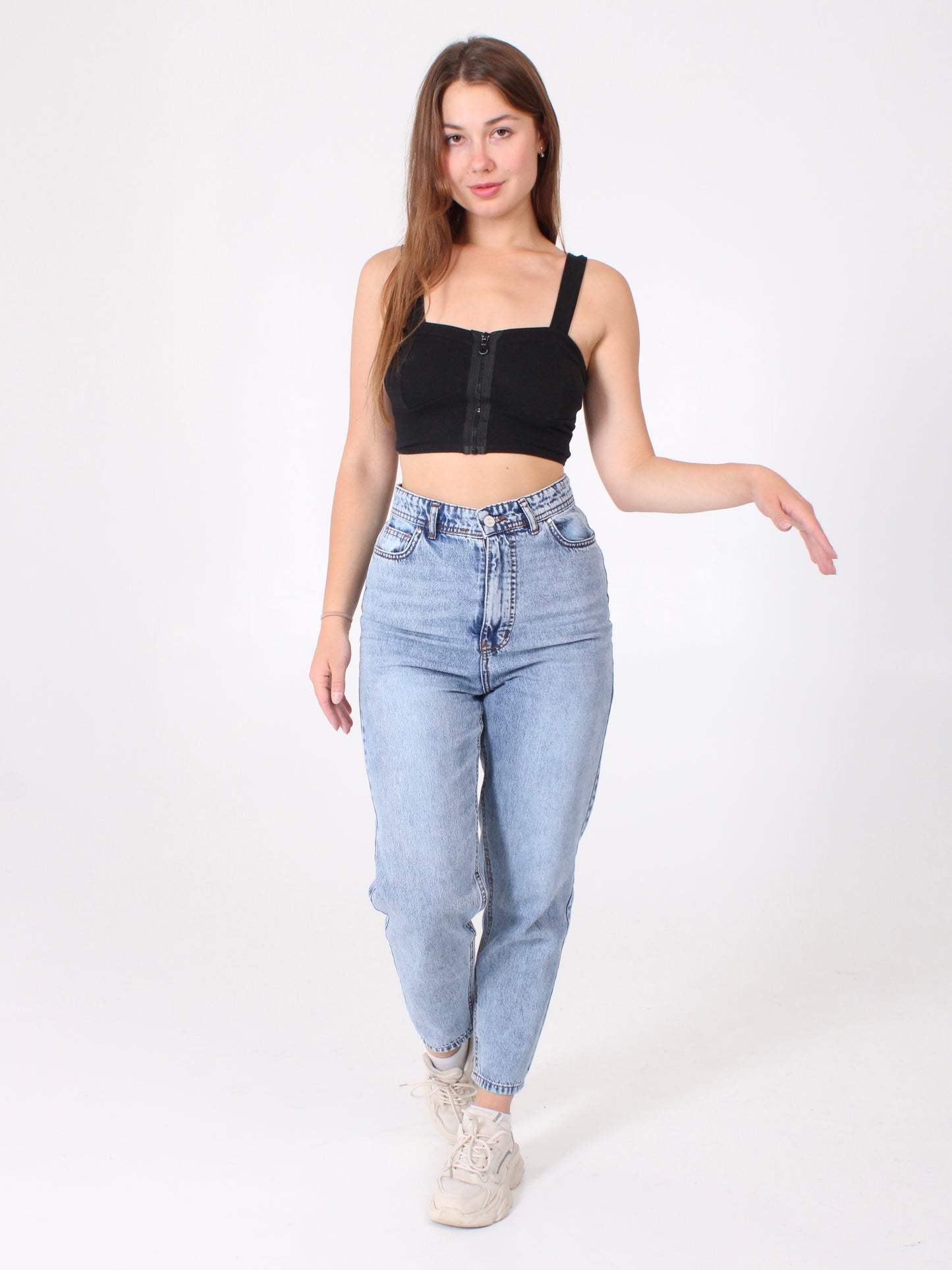 Mid Blue Polina Mom Jeans