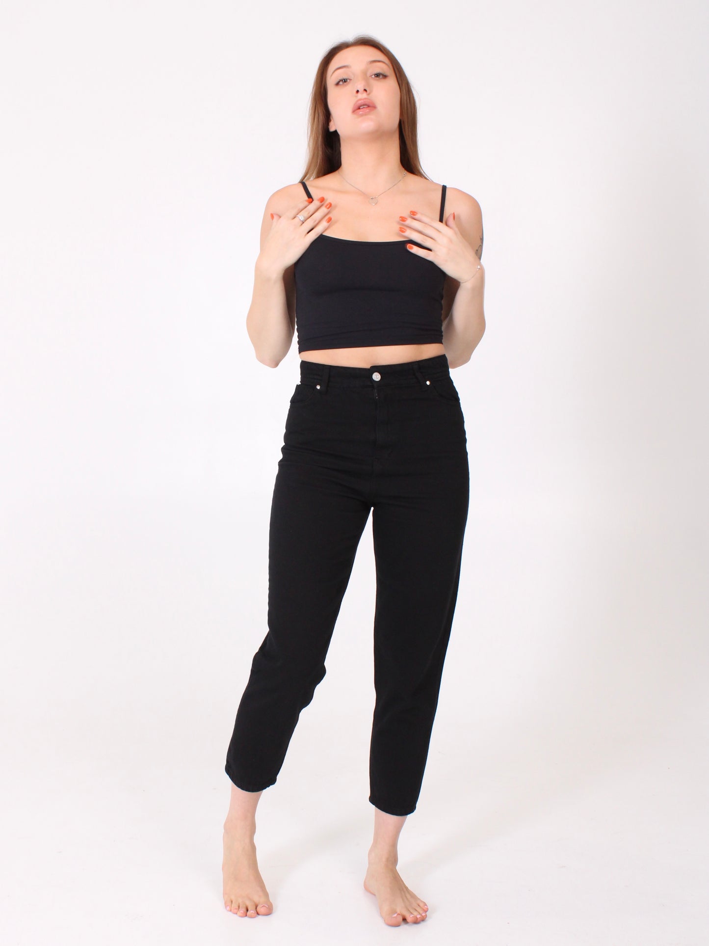 Black Polina Mom Jeans