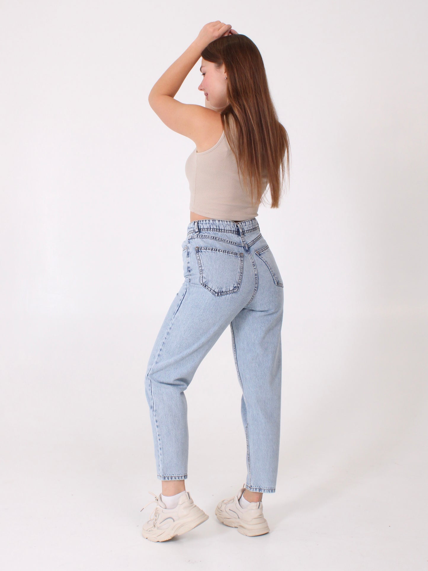 Ocean Blue Polina Mom Jeans