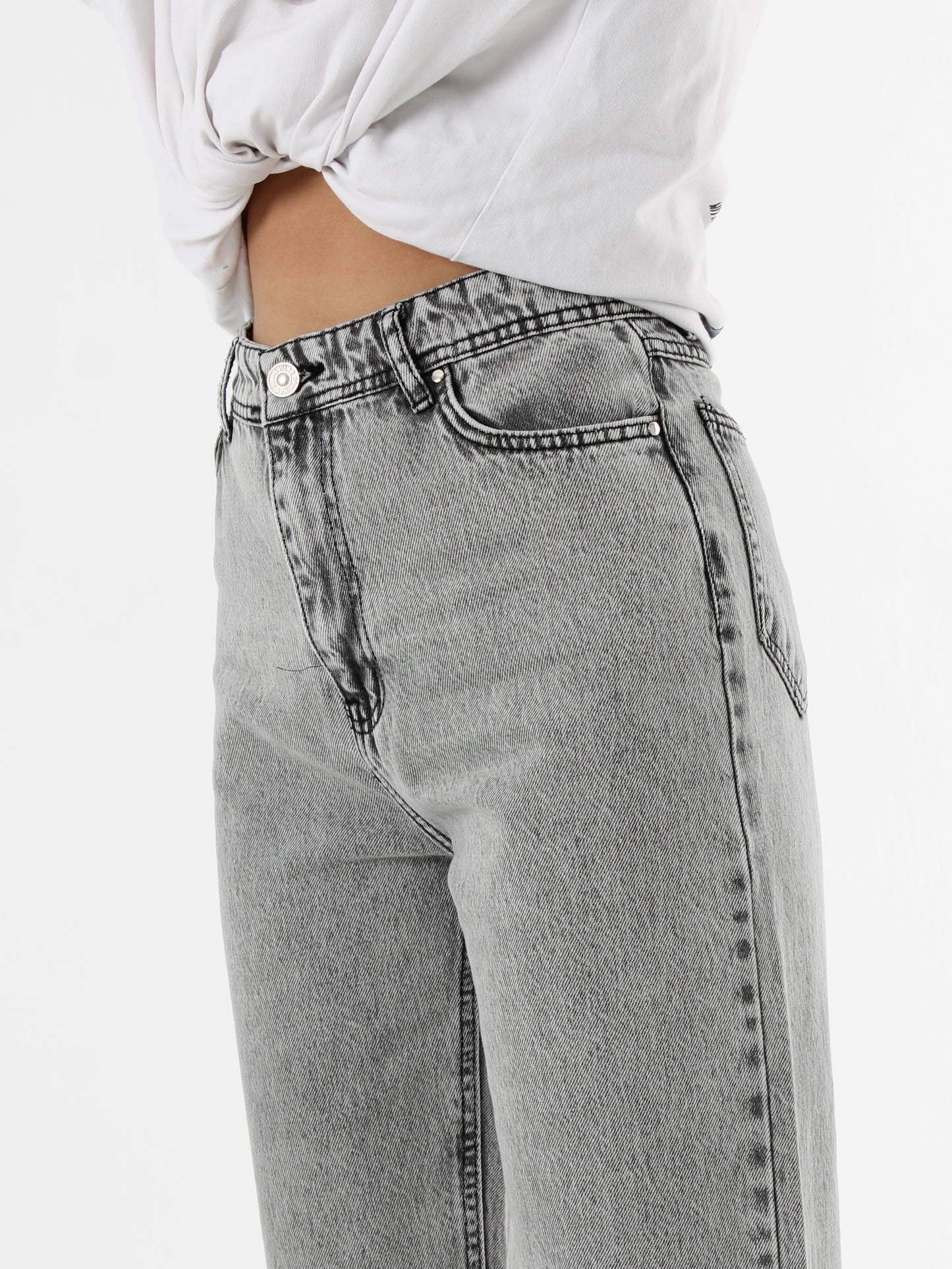 Light Grey Polina Mom Jeans