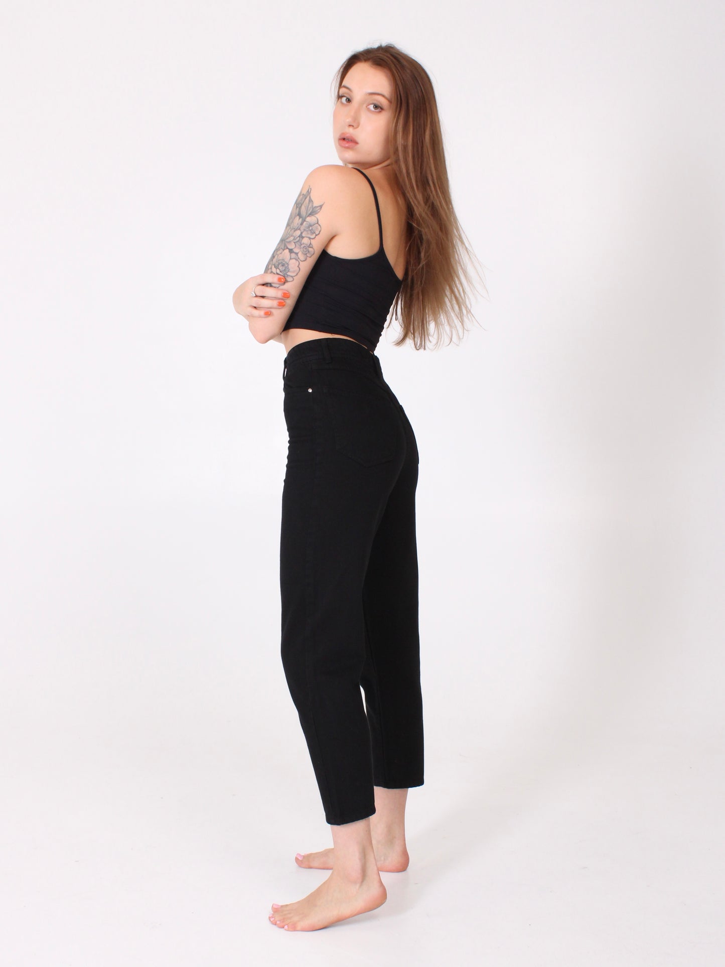 Black Polina Mom Jeans