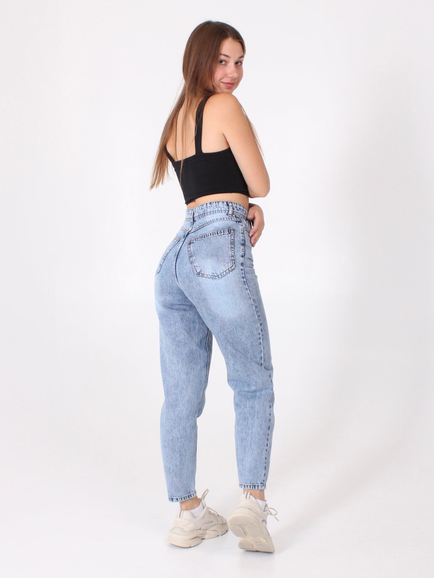 Mid Blue Polina Mom Jeans