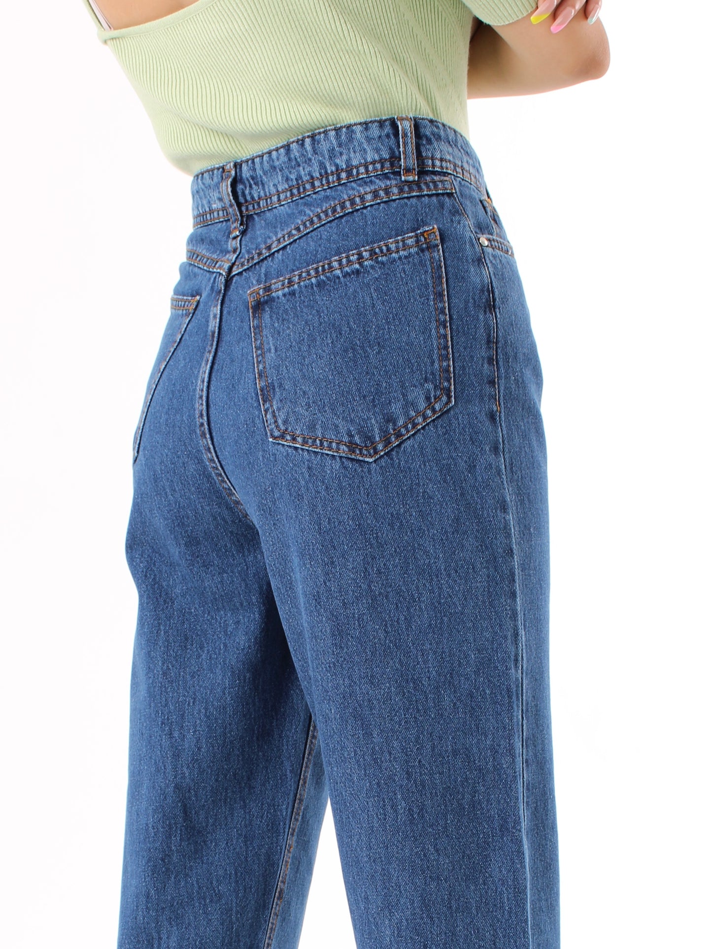 Dark Blue Polina Mom Jeans