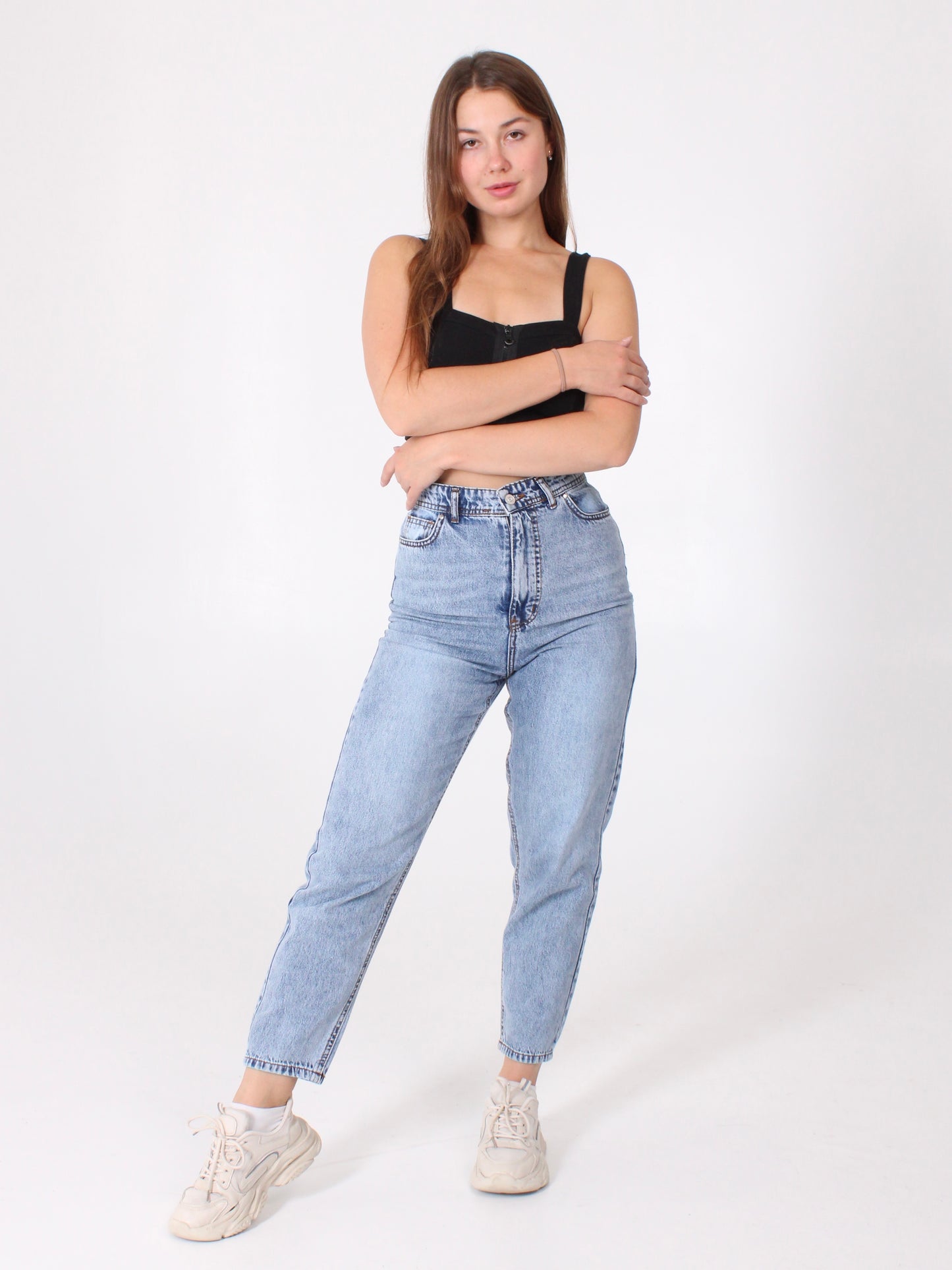 Mid Blue Polina Mom Jeans