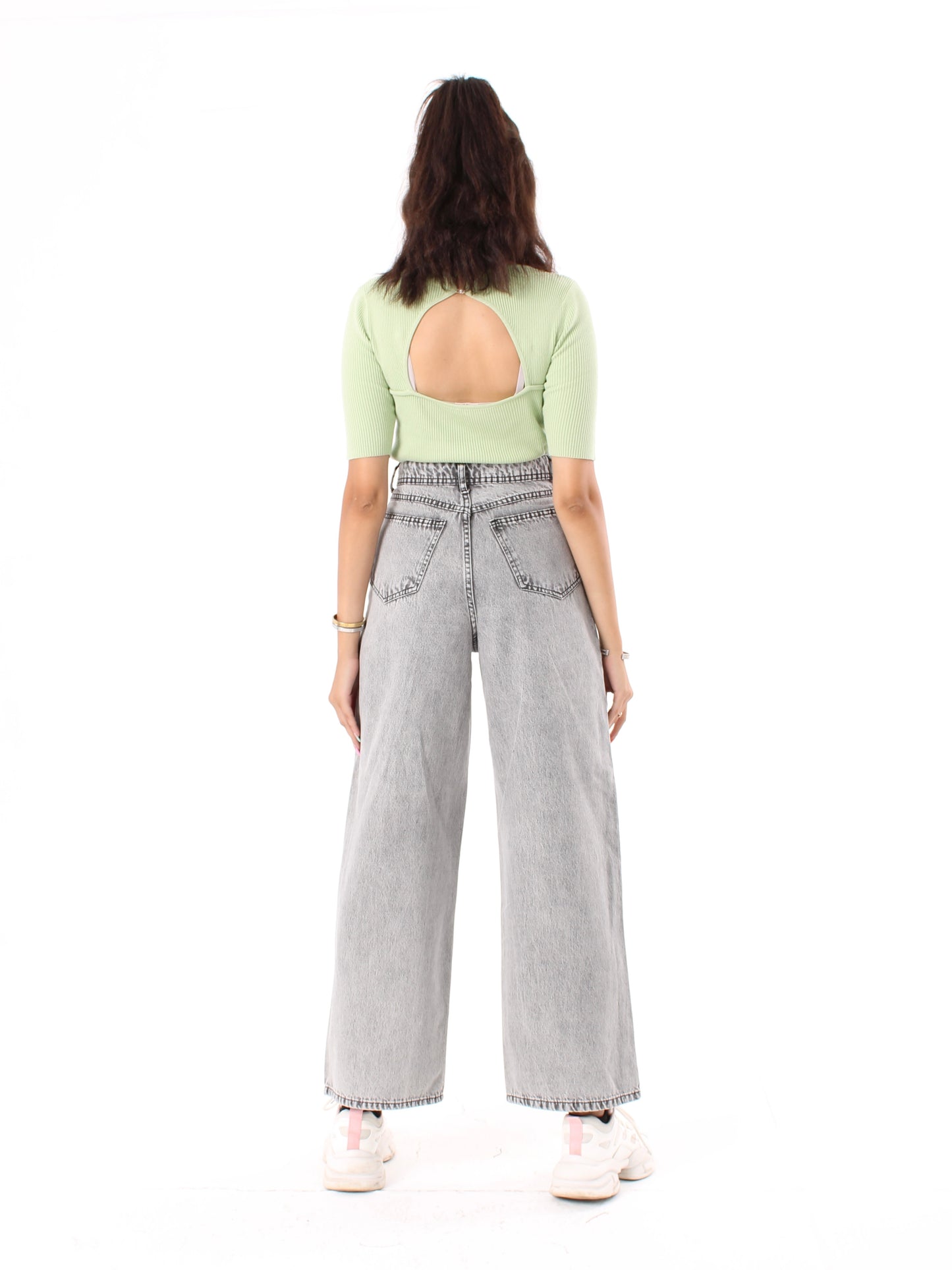 Light Grey Masha Wide Leg Jeans