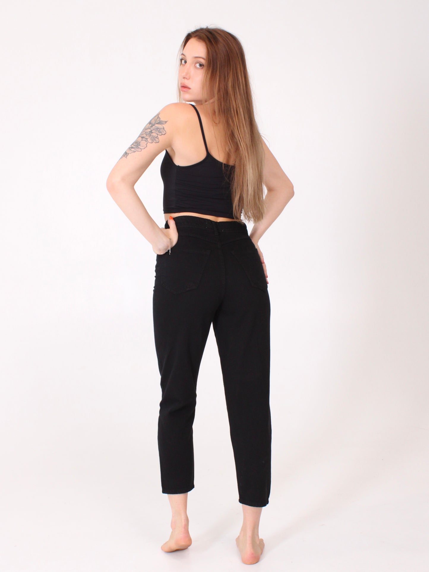Black Polina Mom Jeans