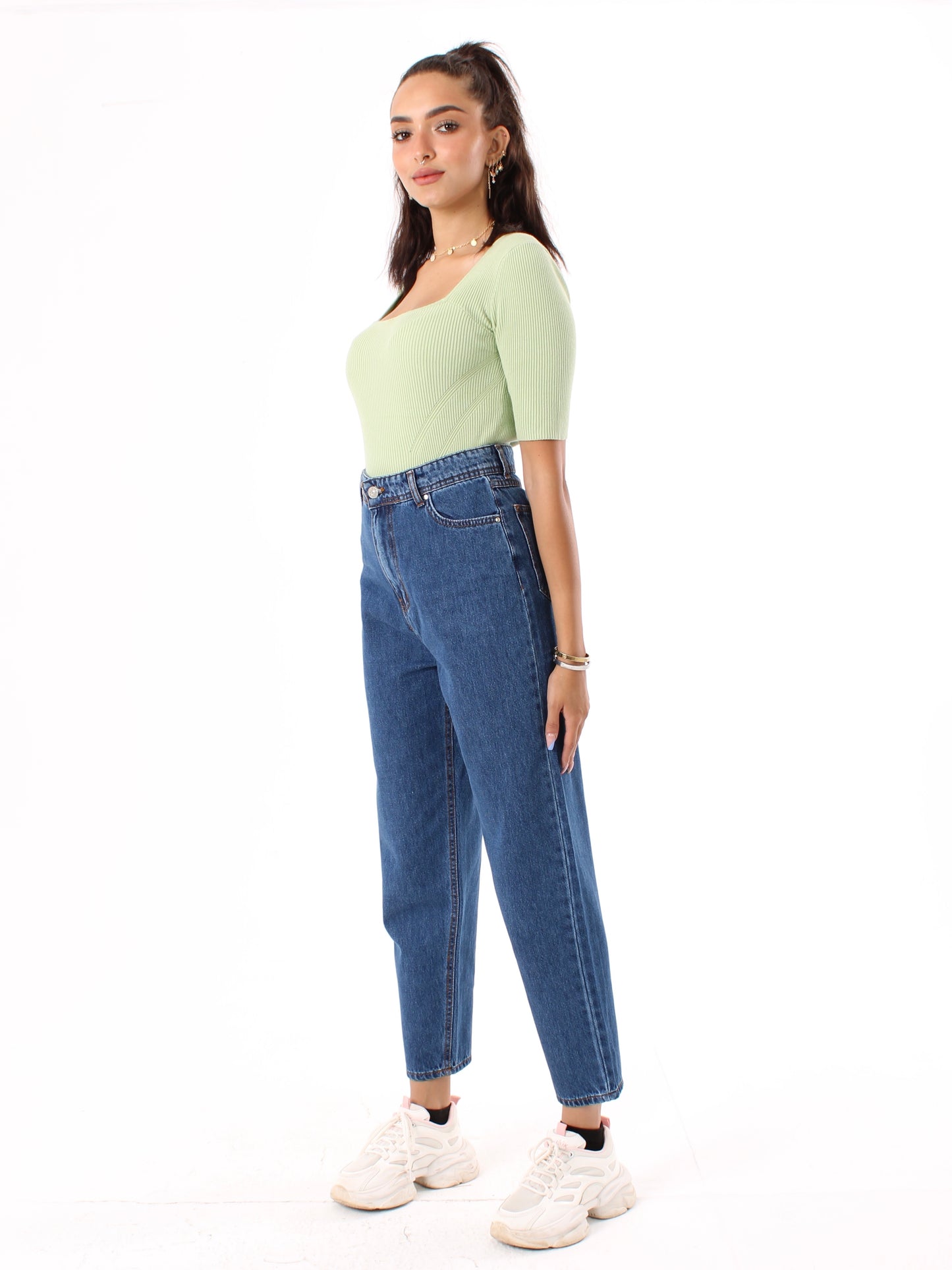 Dark Blue Polina Mom Jeans