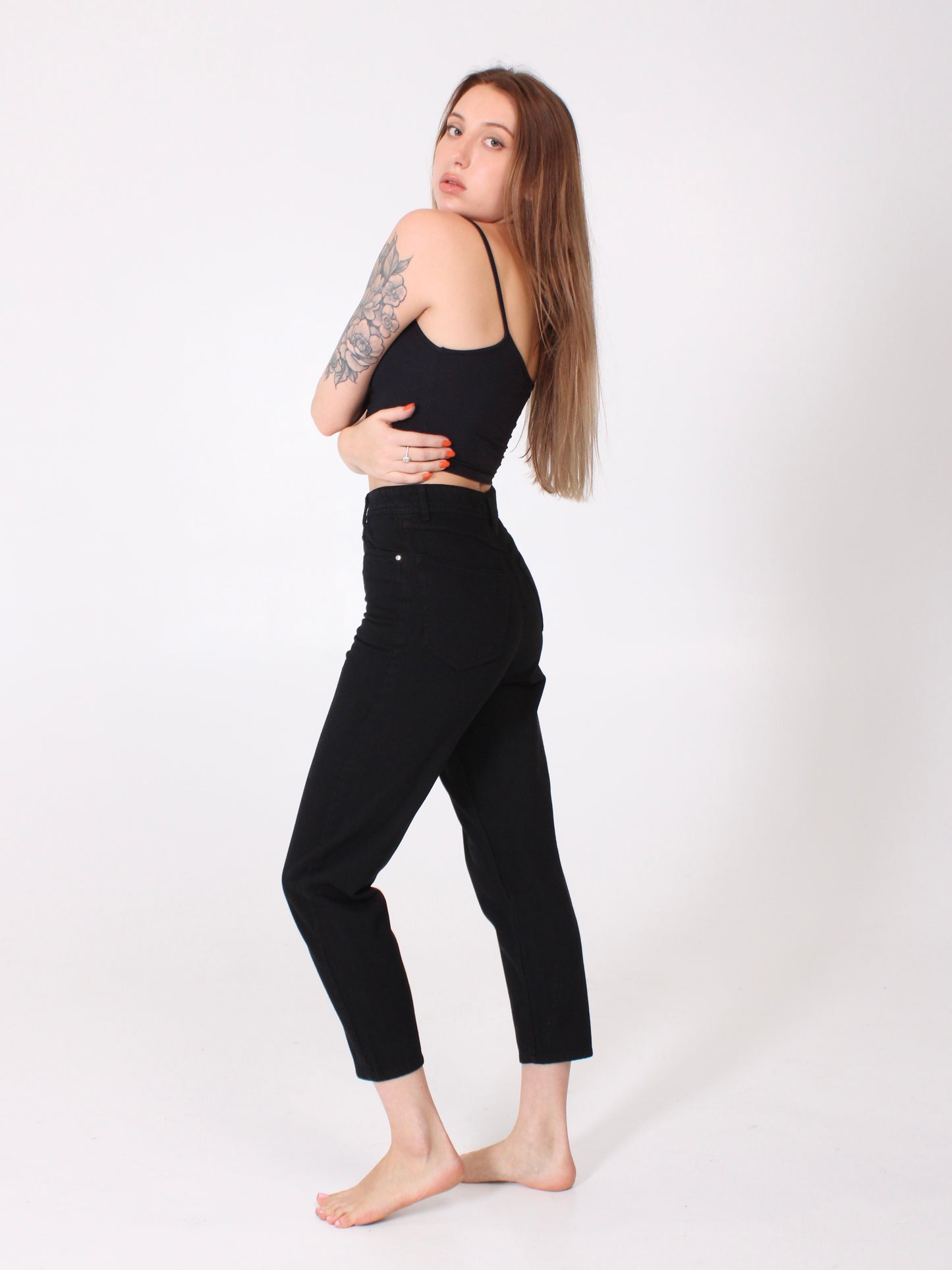 Black Polina Mom Jeans