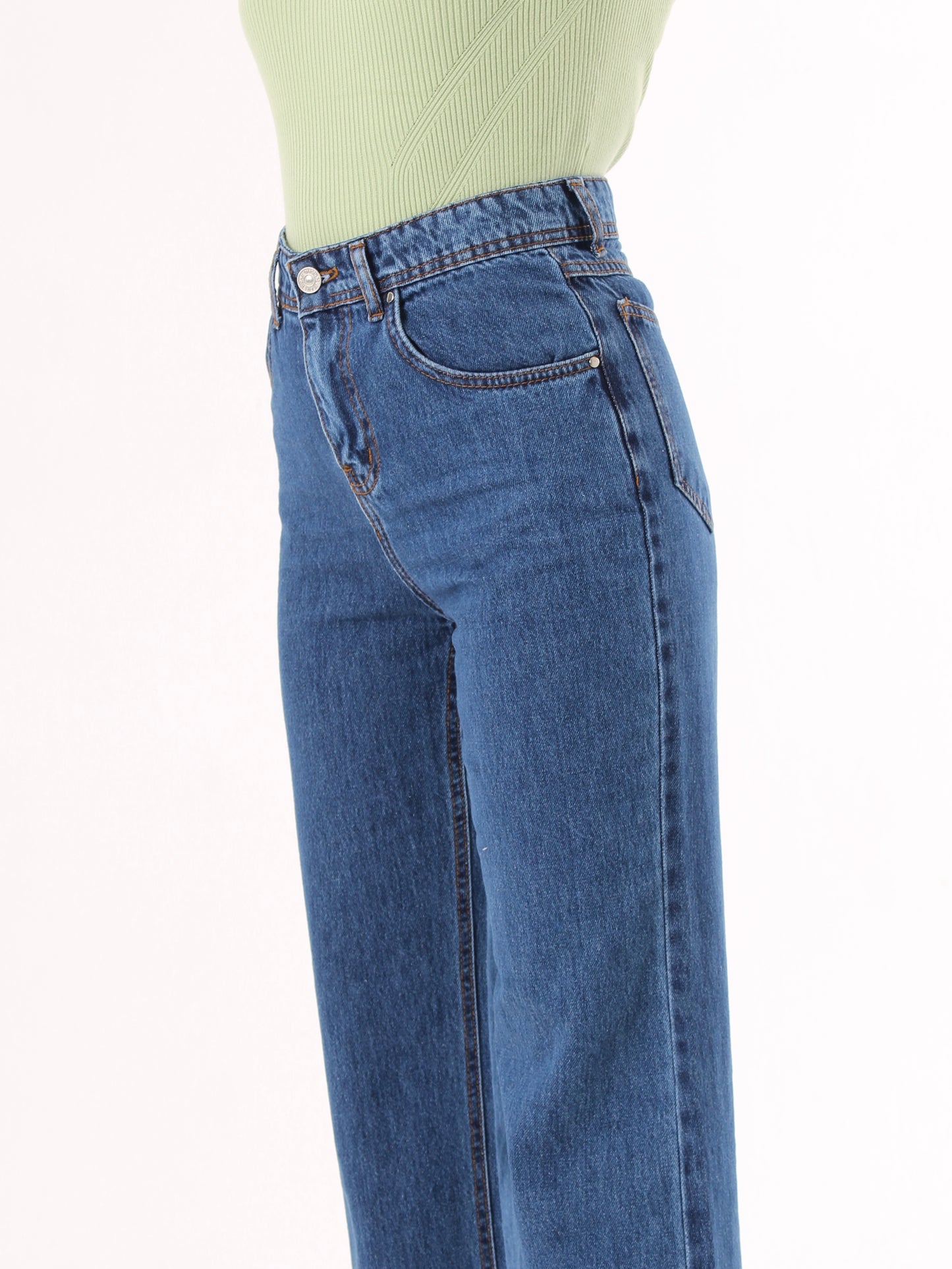 Dark Blue Anna Straight Leg Full Length Jeans