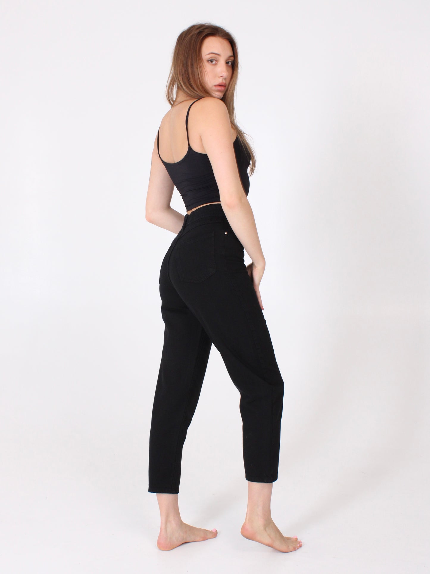 Black Polina Mom Jeans