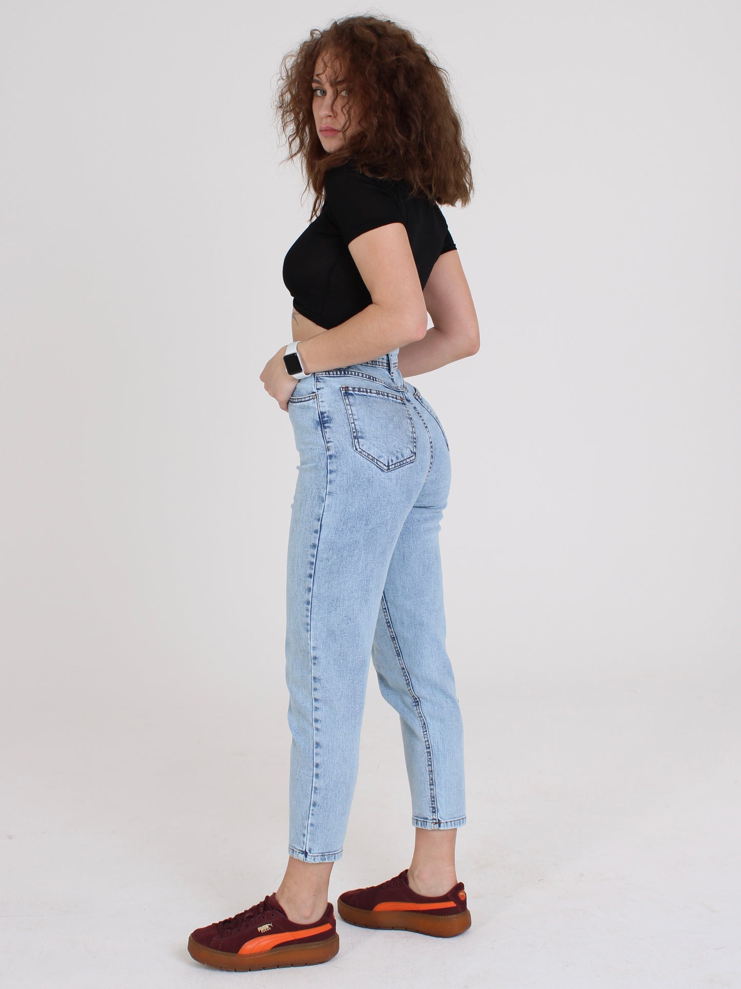 Ocean Blue Polina Mom Fit Jeans