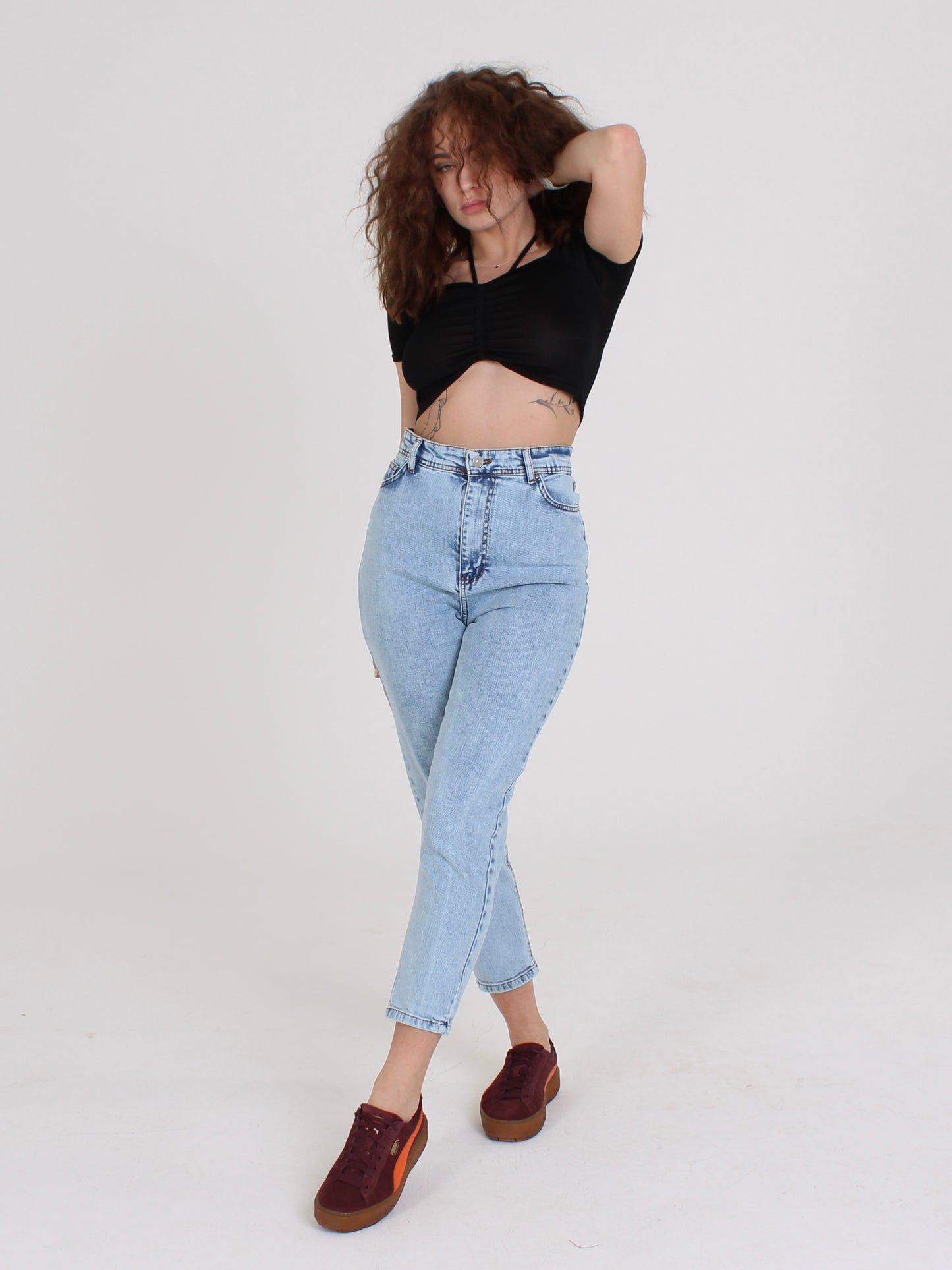 Ocean Blue Polina Mom Fit Jeans
