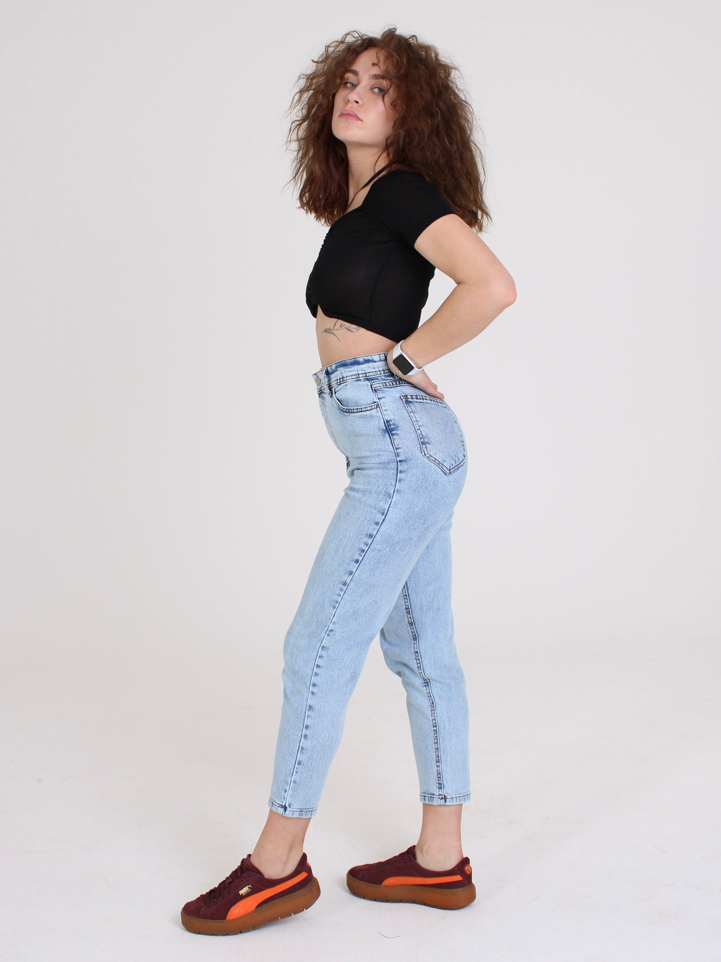 Ocean Blue Polina Mom Fit Jeans