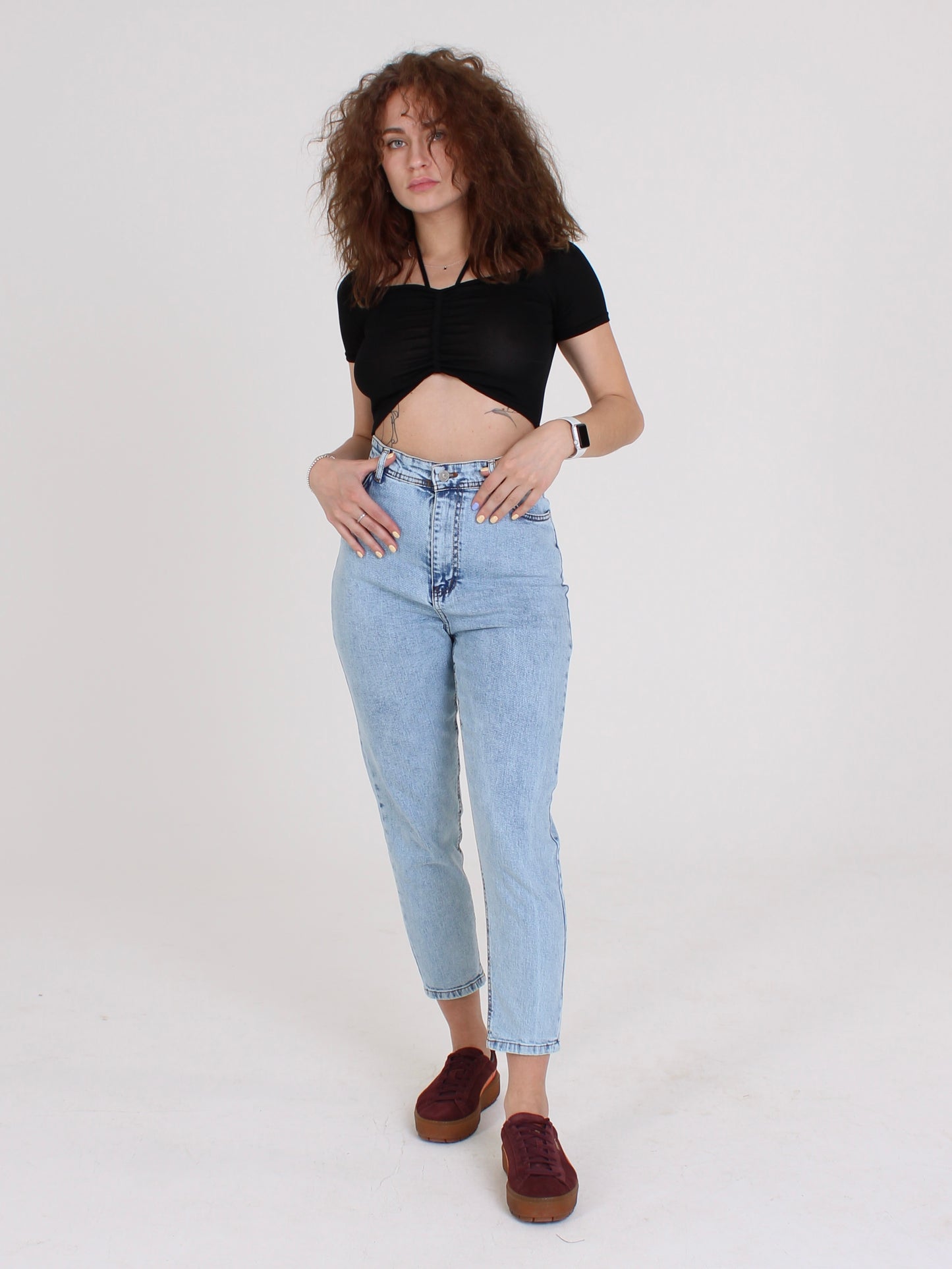 Ocean Blue Polina Mom Fit Jeans