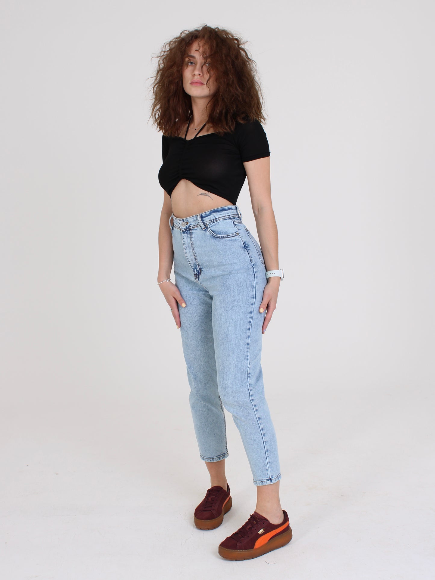 Ocean Blue Polina Mom Fit Jeans