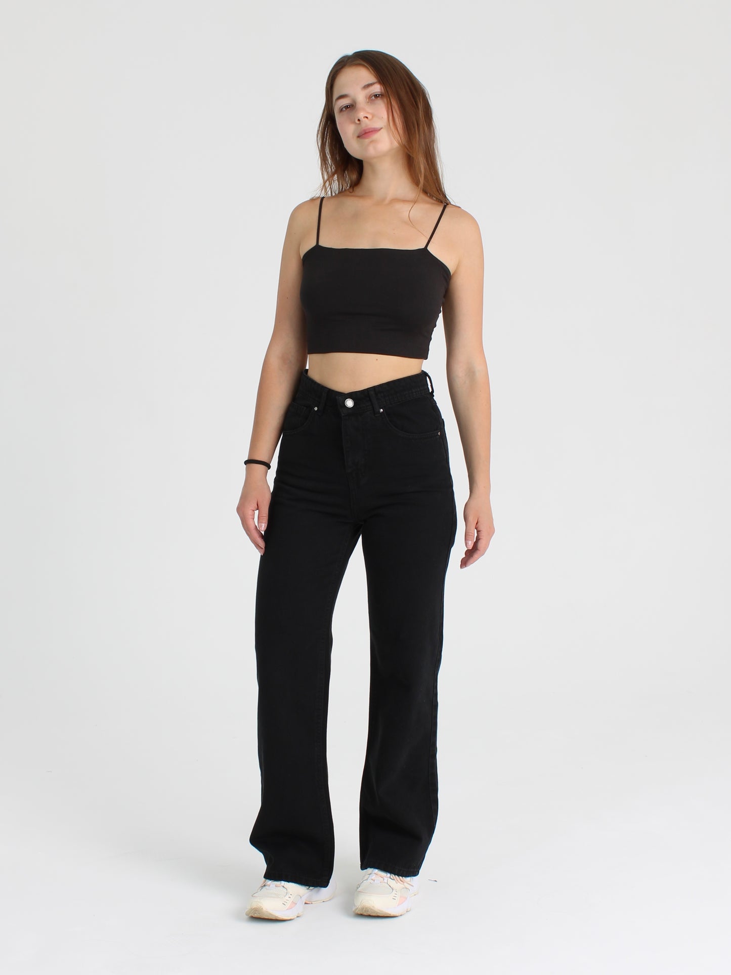 Black Anna Straight Leg Jeans