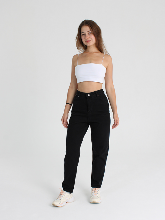 Black Polina Mom Jeans