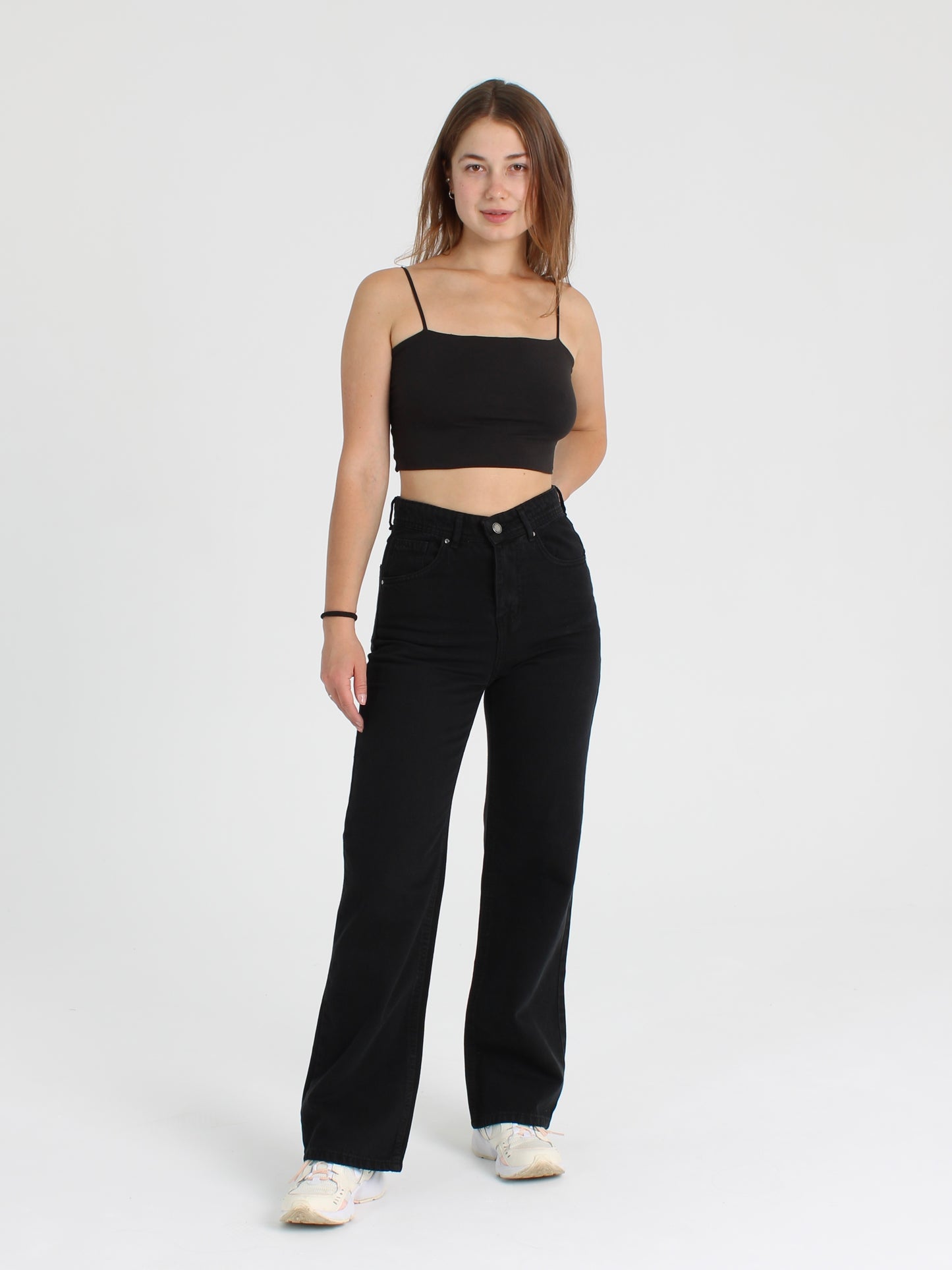 Black Anna Straight Leg Jeans