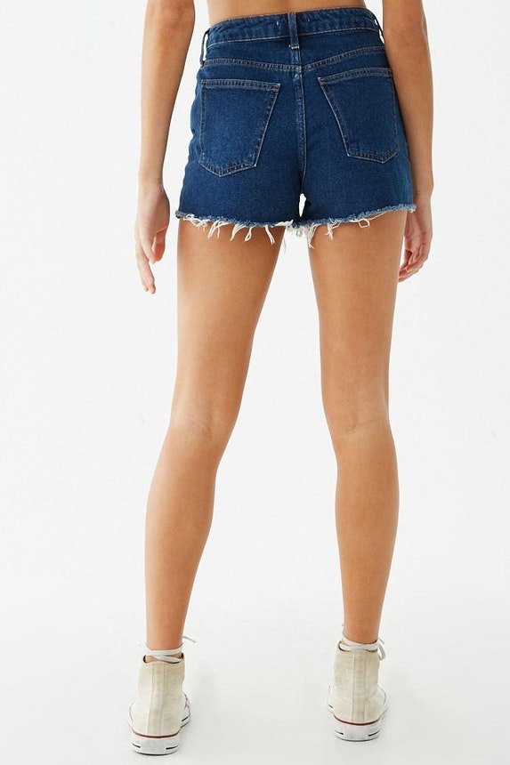 High-Rise Denim Shorts